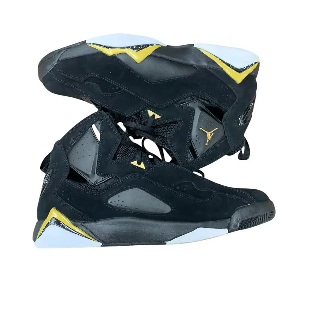 Jordan True Flight 91' Black Metallic‎ Gold MEN SHOES size 11 Suede